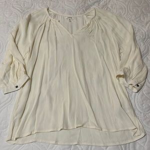 Maurice’s, size Small, cream blouse